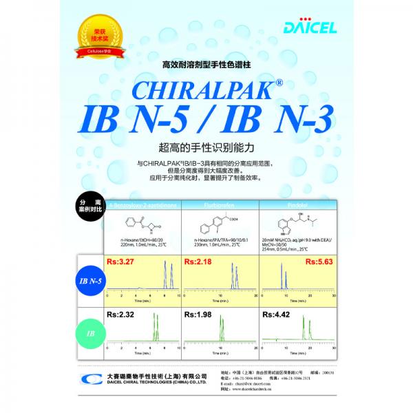 大賽璐CHIRALPAK&reg; IB N-5/IB N-3手性色譜柱 88525